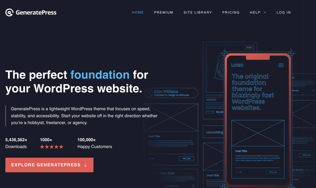 Best wordpress theme generatepress