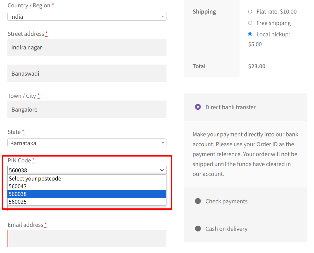 How to Change Postcode Shipping Field to a Dropdown in WooCommerce?