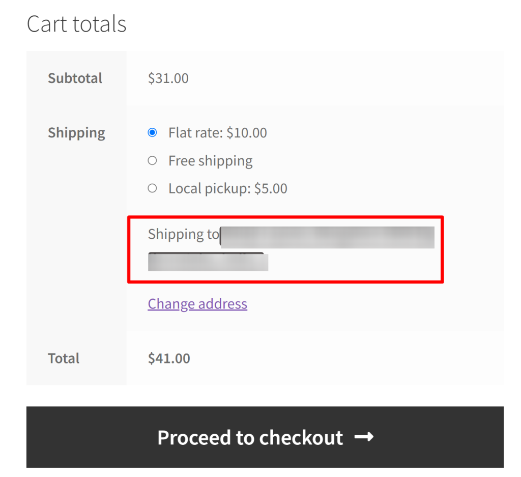 How to Hide “Shipping to…” Address @ Cart Page in WooCommerce?