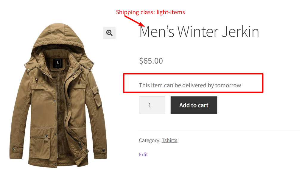 How to Show Custom Message Based on Shipping Class on Single Product Page?