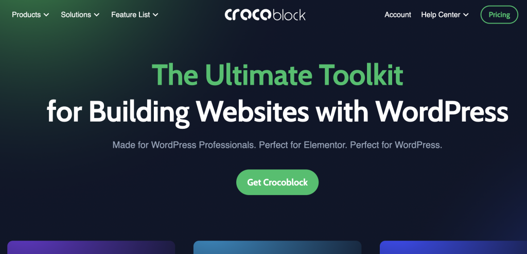 Crocoblock homepage