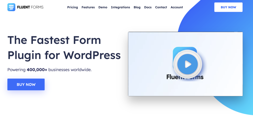 Best WordPress Form Builder plugin - Fluent Forms