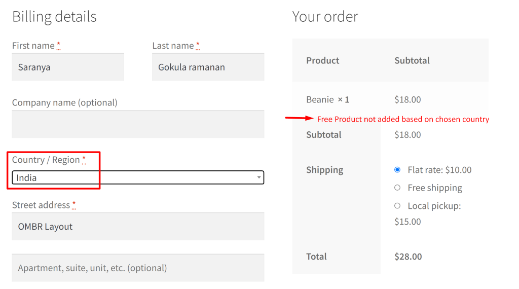 BOGO Gifts Based on Customer's Billing/Shipping Country in WooCommerce