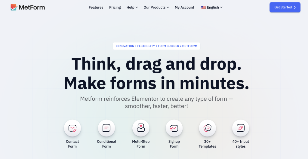 Popular and flexible WordPress Form Builder Plugin - MetForm 