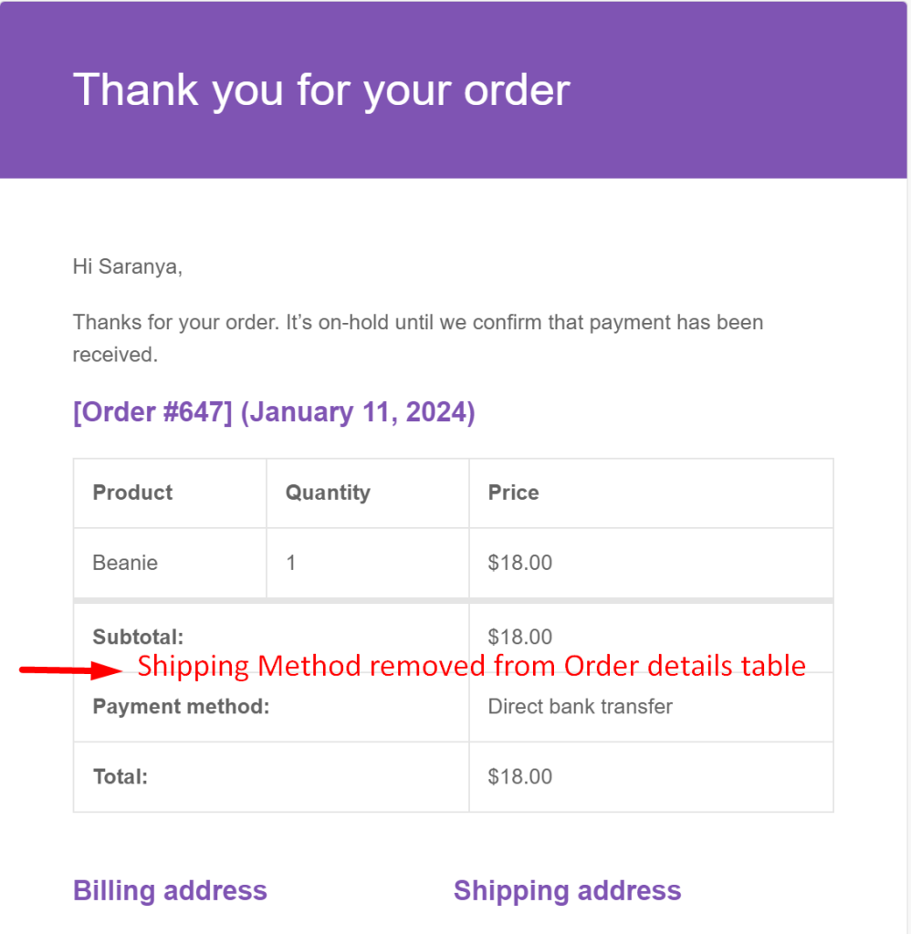 How to Remove the Shipping Row from the Order Table in WooCommerce Email Notifications