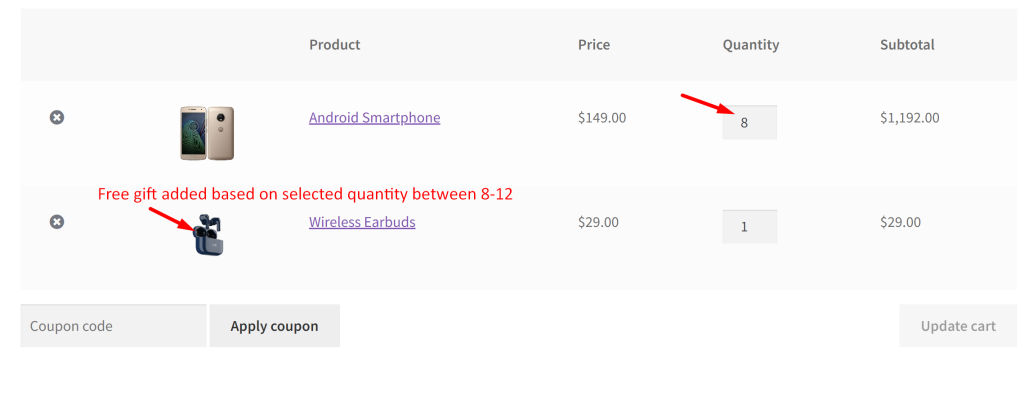 Add Free Gift based on Selected Quantity in WooCommerce?