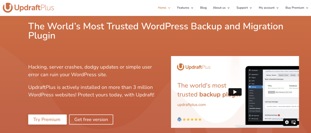 Updraft Plus - WordPress Backup Migration Plugin