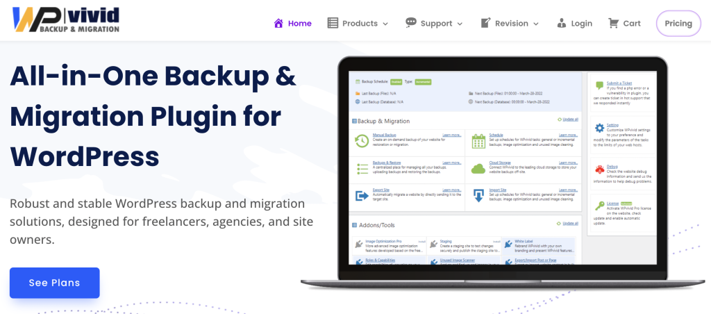 WP Vivid - WordPress Backup Migration Plugin