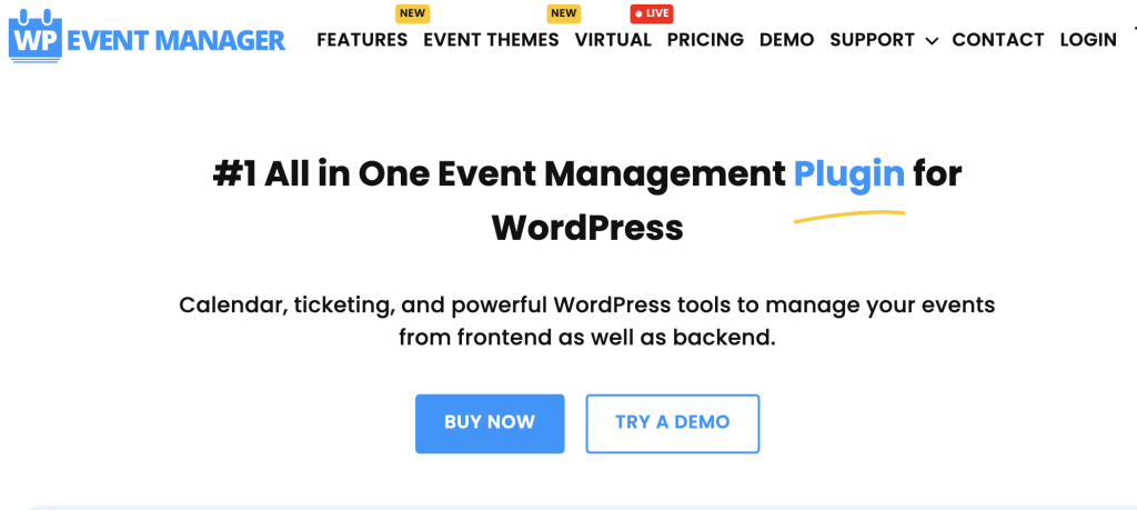 WordPress events plugin, wp event manager