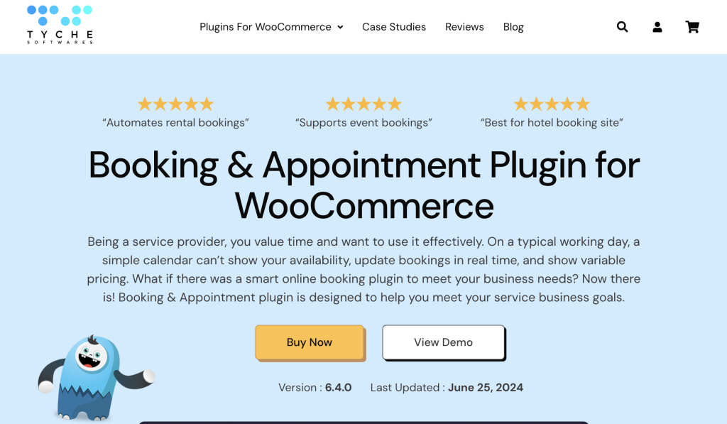 Booking and Appointment plugin for WooCommerce homepage